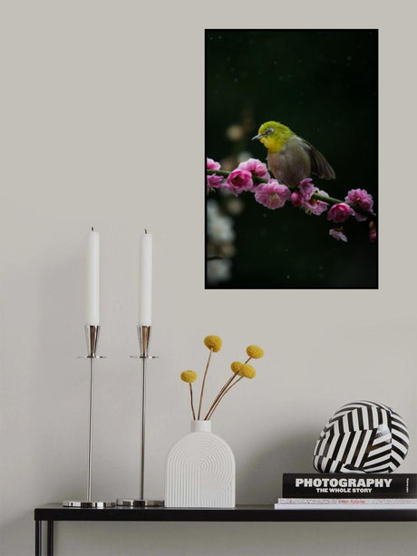 Struck by Spring Rain Poster och Canvastavla