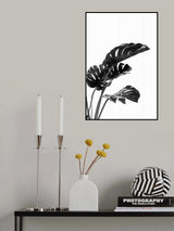 Monstera Black and White 03 Poster och Canvastavla