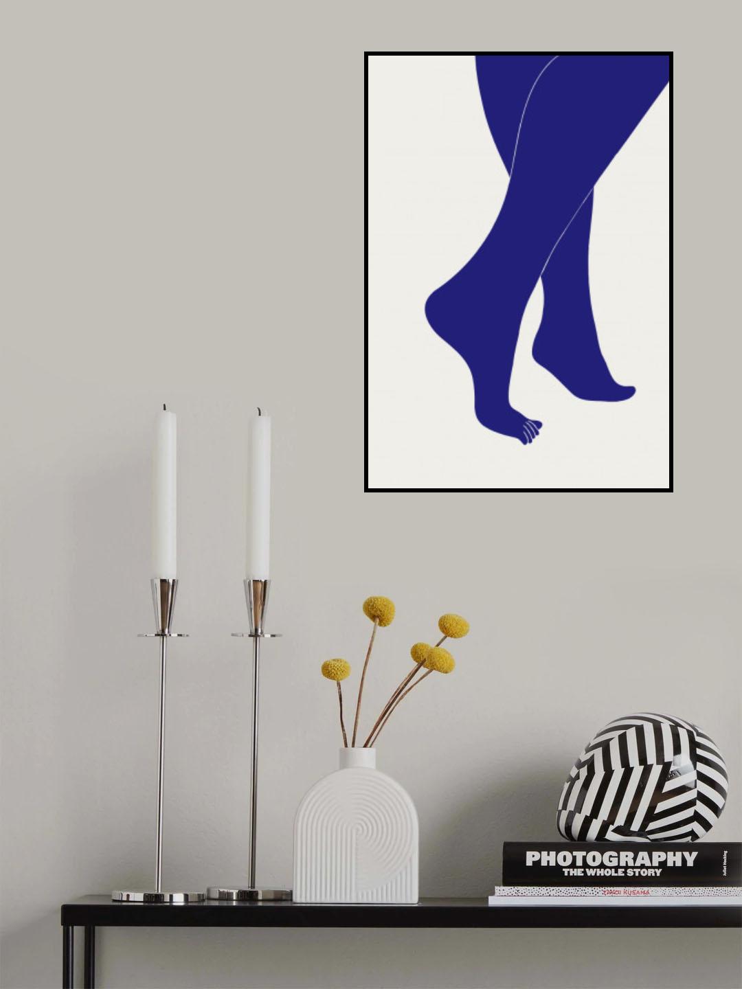 Tip Toe Blue Poster och Canvastavla
