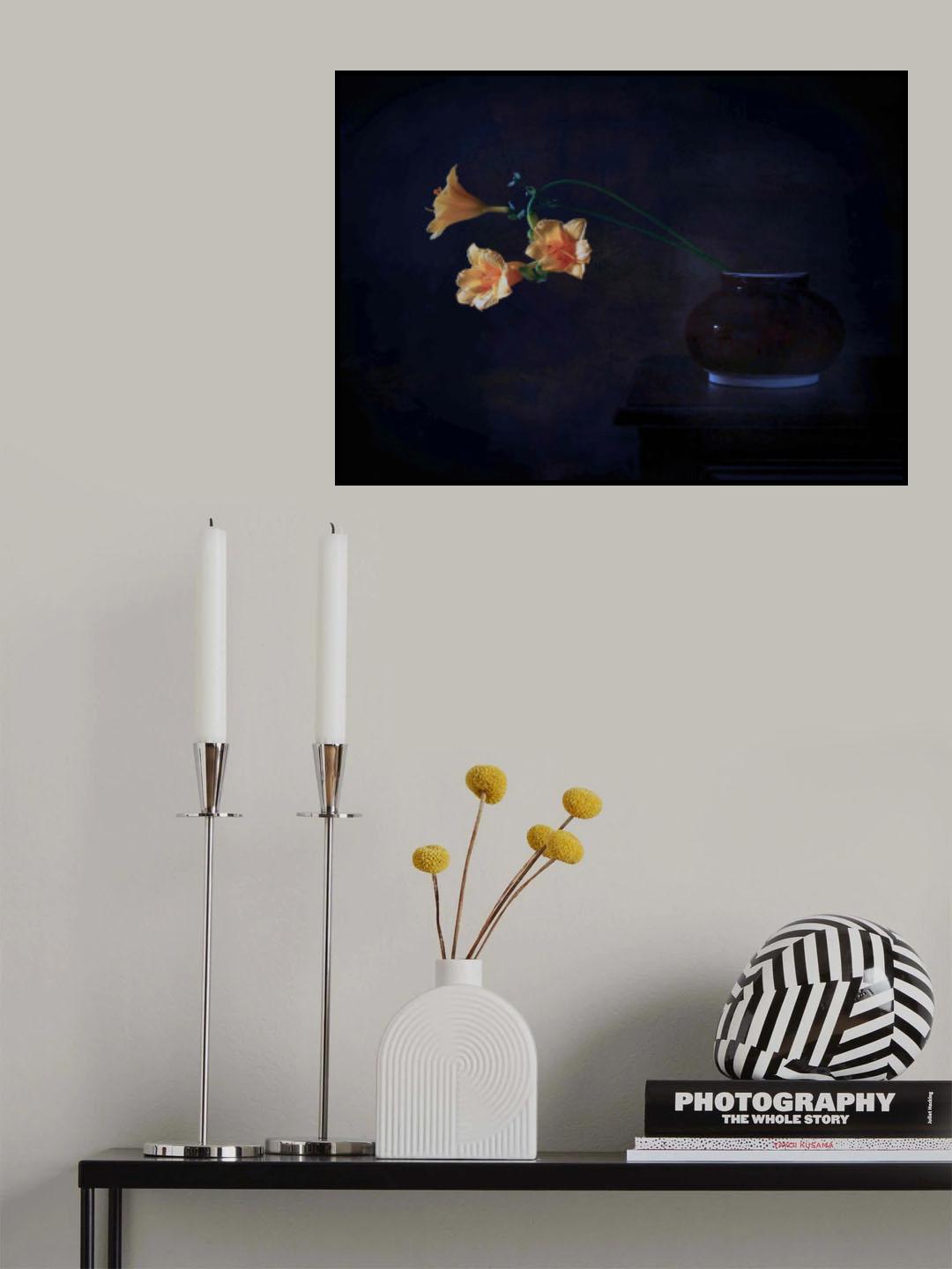 Three Daylilies Poster och Canvastavla