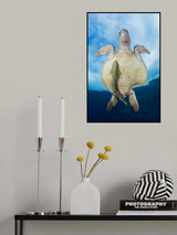 Green Sea turtle survivor Poster och Canvastavla