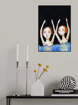 Swimming Girls Poster och Canvastavla