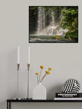 beautiful waterfall in the forest Poster och Canvastavla