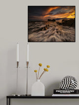 Sunset over the rocks Poster och Canvastavla