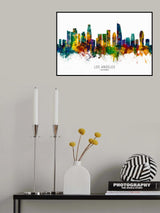 Los Angeles California Skyline Poster och Canvastavla