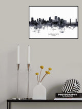 Sacramento California Skyline Poster och Canvastavla