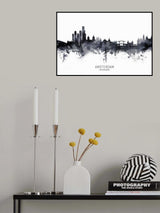 Amsterdam The Netherlands Skyline Poster och Canvastavla