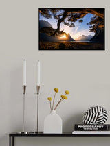 Sunny Day in Milford Sound Poster och Canvastavla