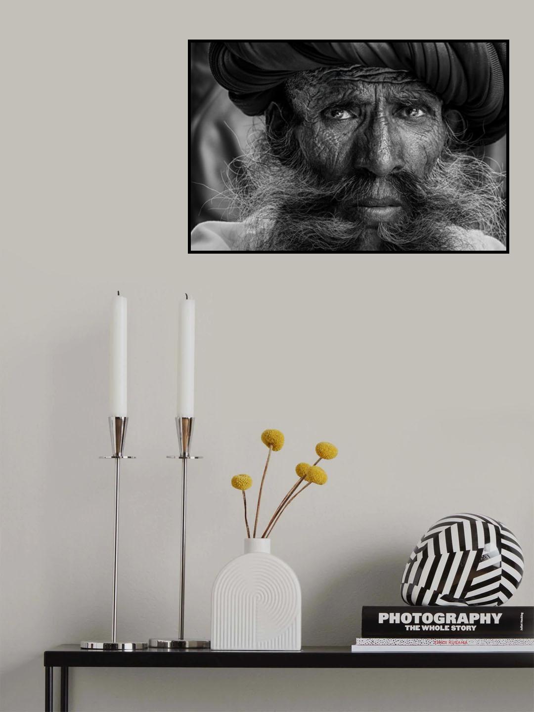 Elderly Rabari man Poster och Canvastavla