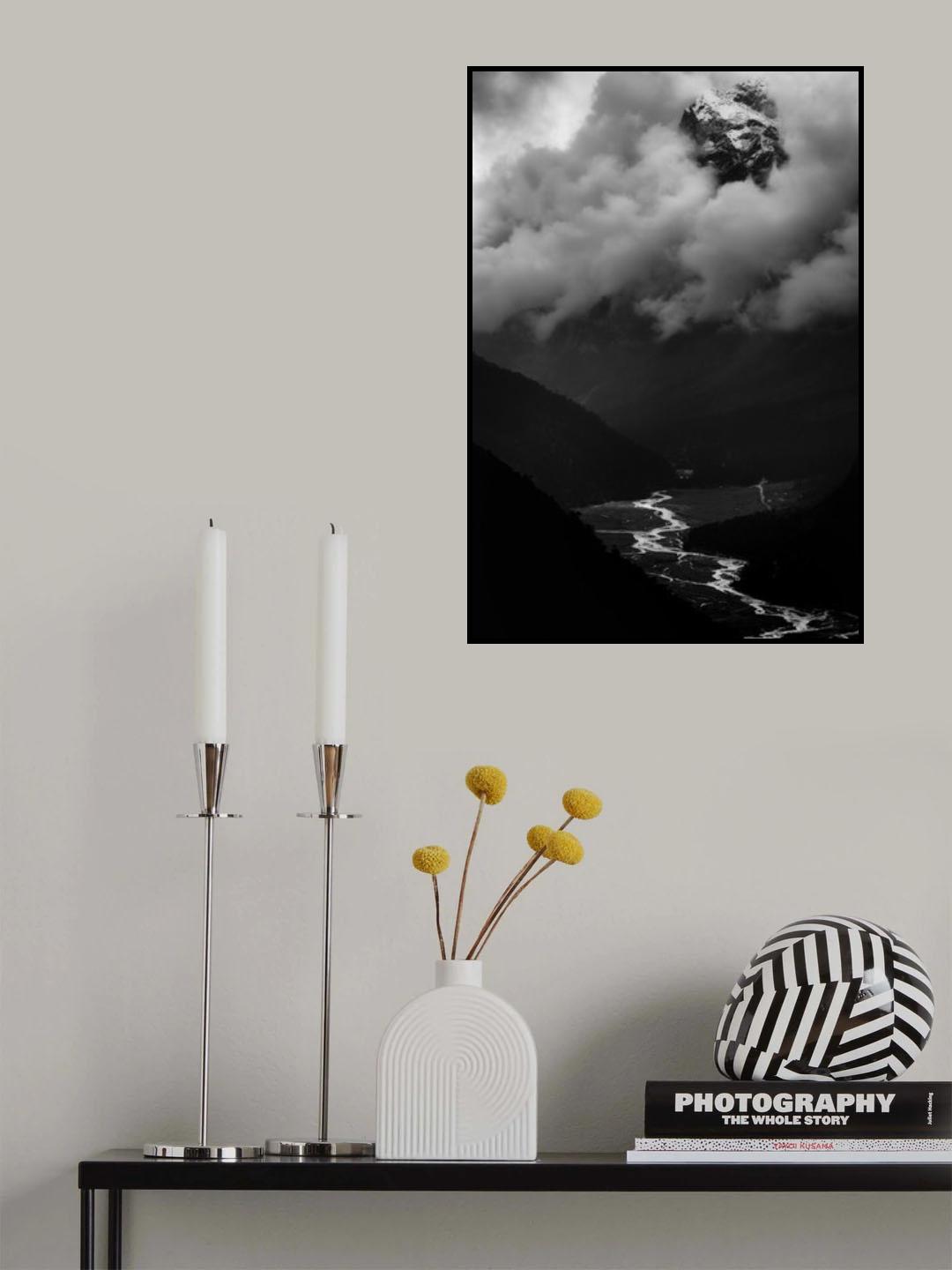 The peak and the river Poster och Canvastavla