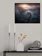 Sunset Ijen Crater Poster och Canvastavla