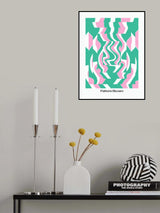 Patten Bizarre In Pink and Green Poster och Canvastavla