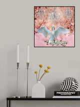 Champagne Swan Poster och Canvastavla