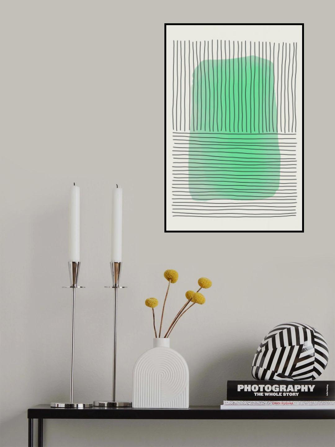 Green Minimalism #4 Poster och Canvastavla