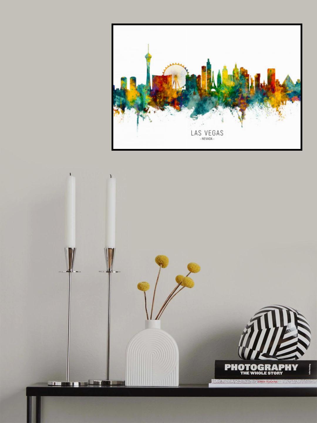 Las Vegas Nevada Skyline Poster och Canvastavla