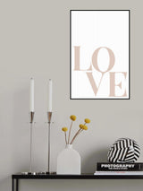 Love Beige Poster och Canvastavla