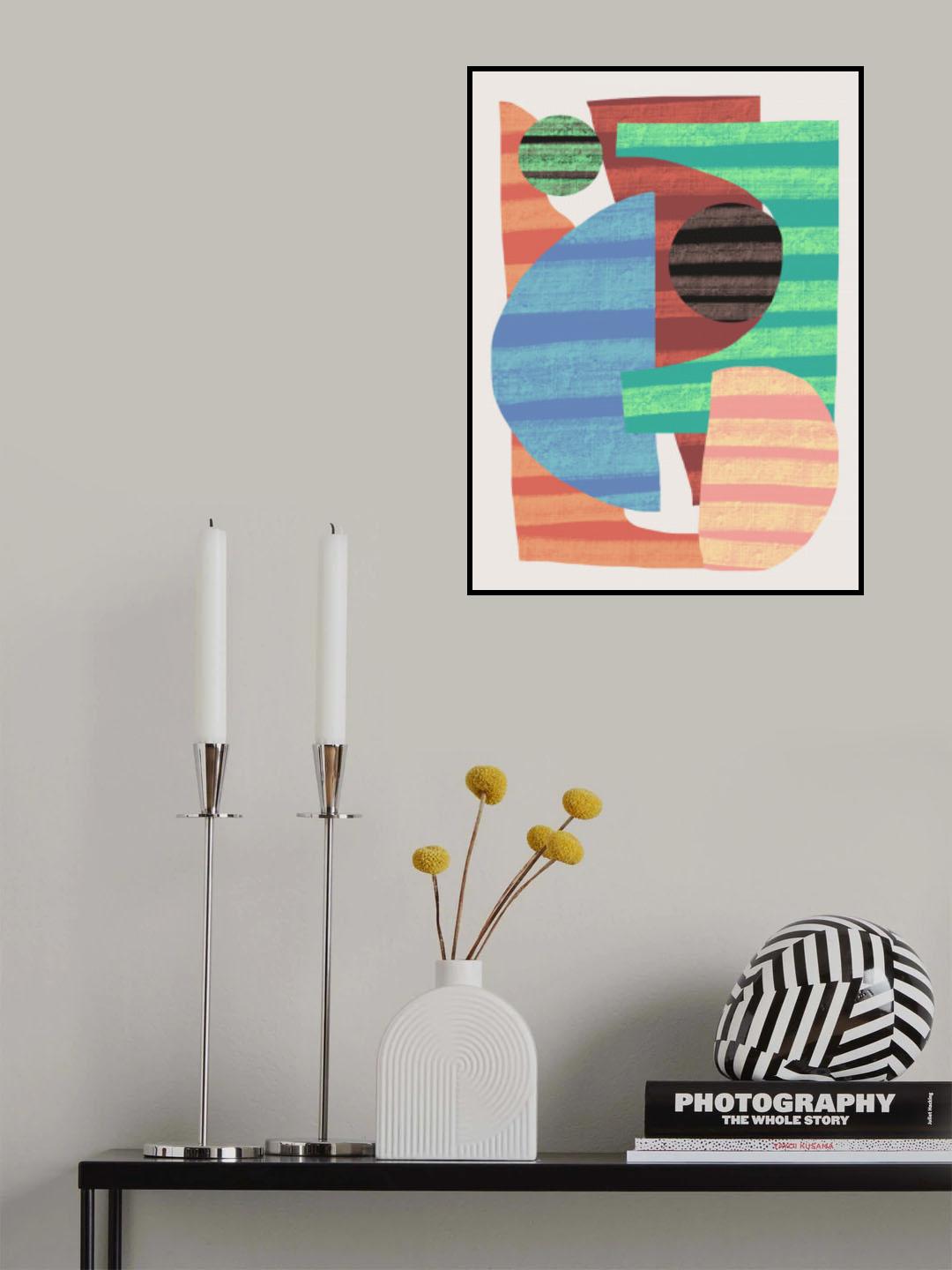 Abstract Stripe Minimal Collage 18 Poster och Canvastavla