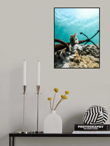 Details of anchor underwater Poster och Canvastavla