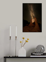 Starry Night Sky Over Bisti Poster och Canvastavla