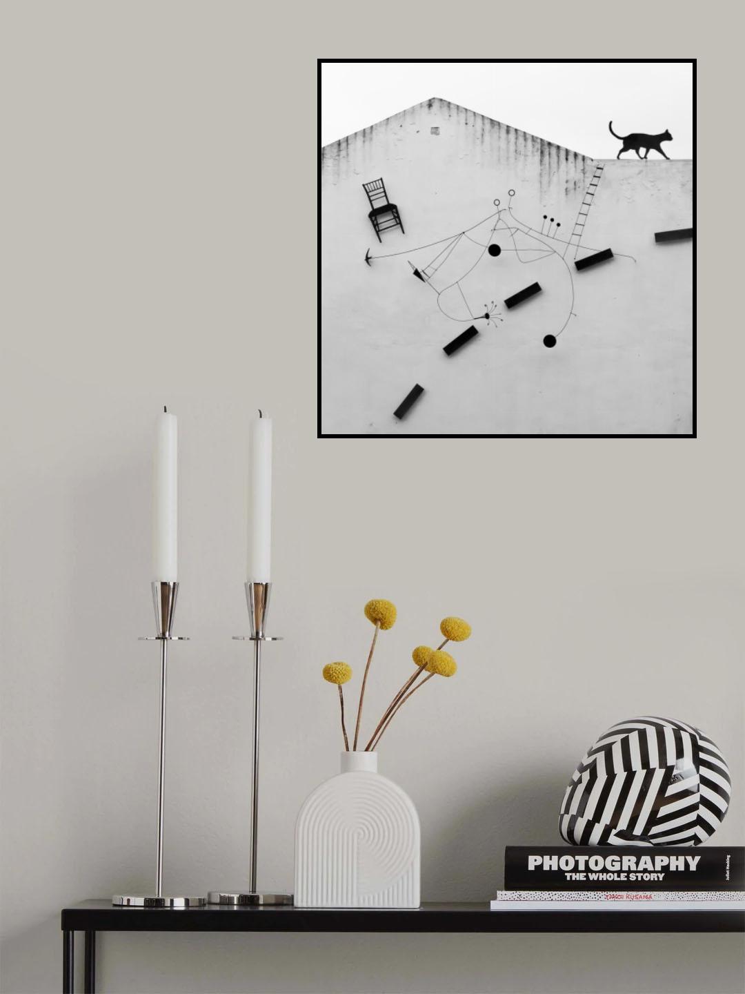 Black cat Poster och Canvastavla