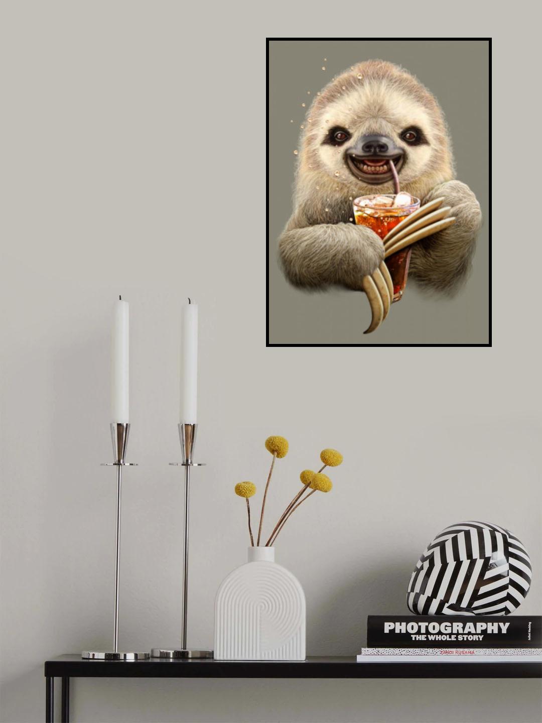 sloth and soft drink Poster och Canvastavla