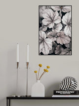 Gray-pink Leaves Poster och Canvastavla