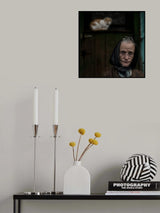 Maria with the cat 03 Poster och Canvastavla