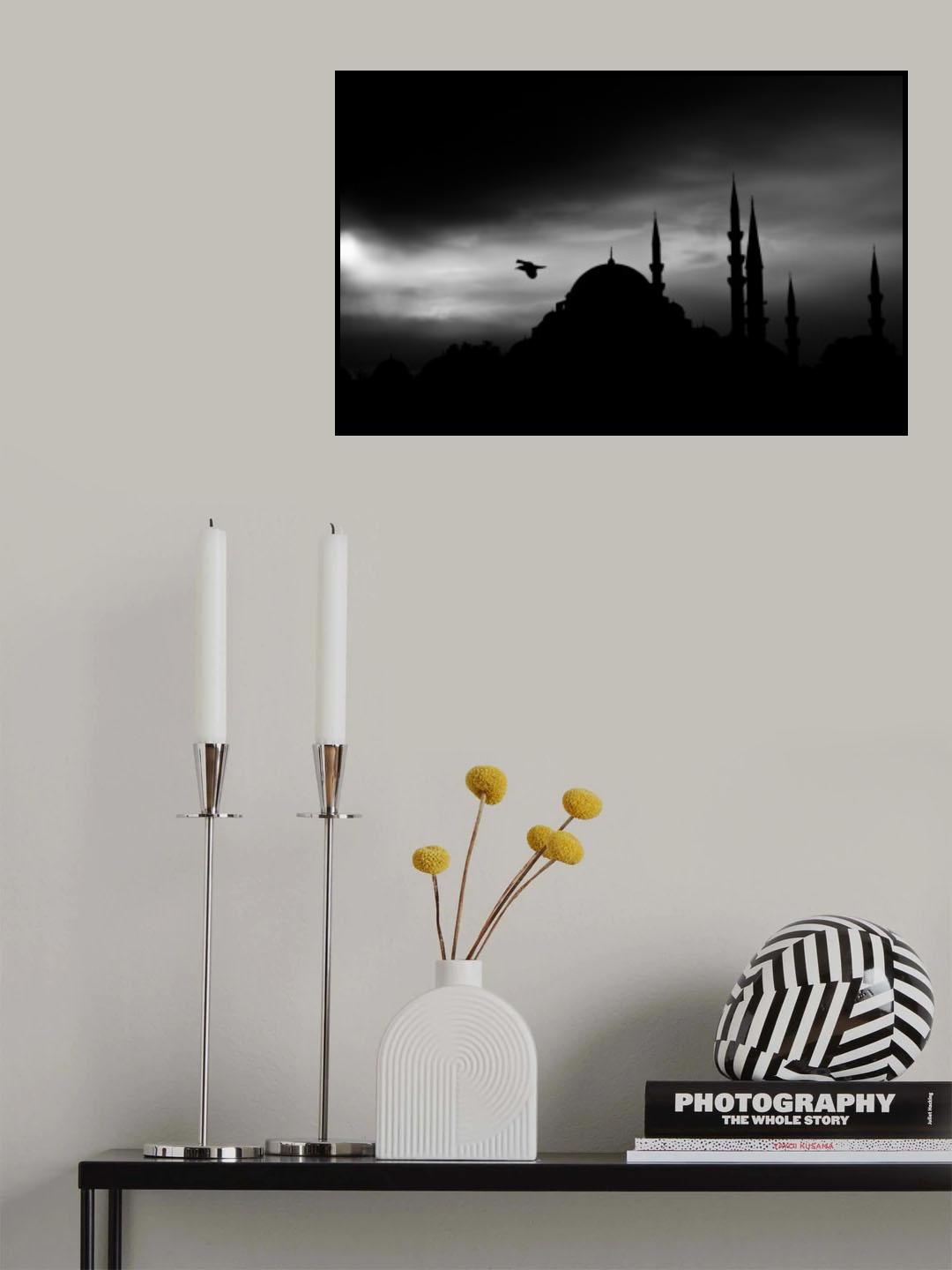 a historical mosque in Istanbul city Poster och Canvastavla