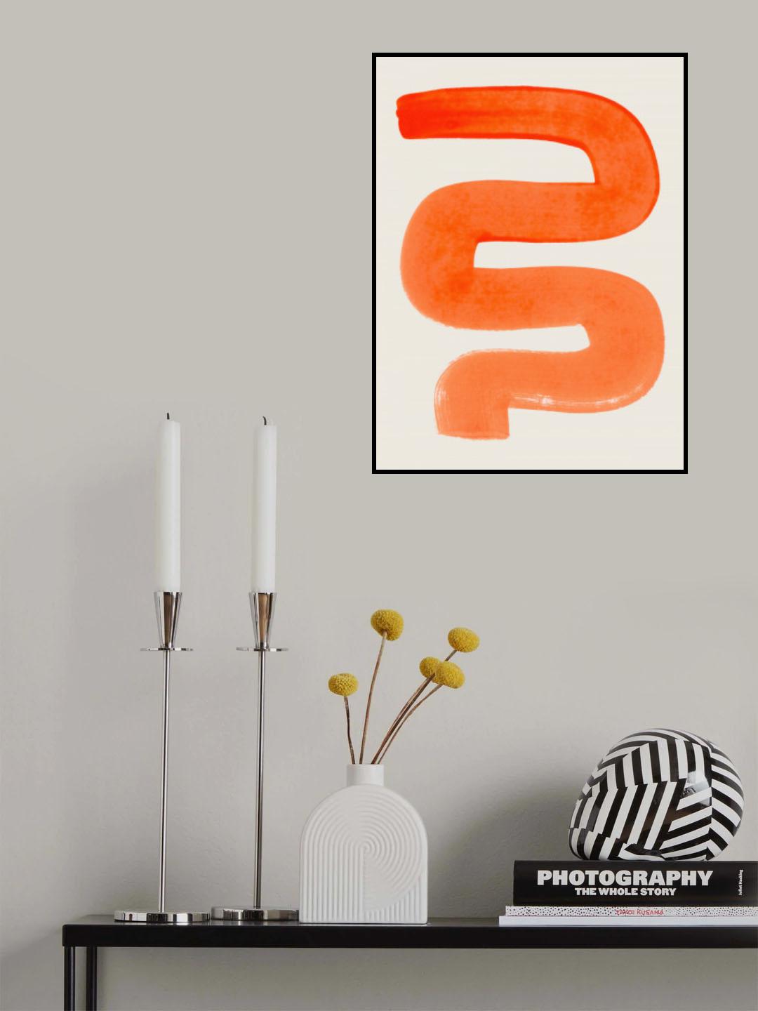 Orange Wiggle Poster och Canvastavla