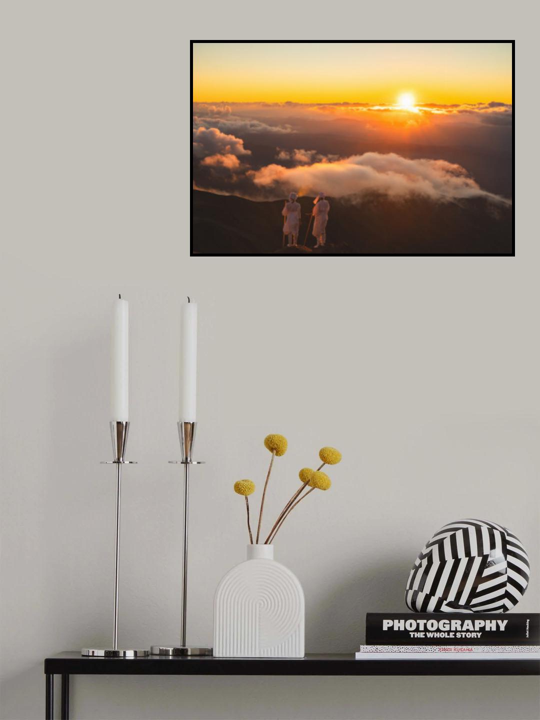 The holy mountains of Dewa Sanzan Poster och Canvastavla