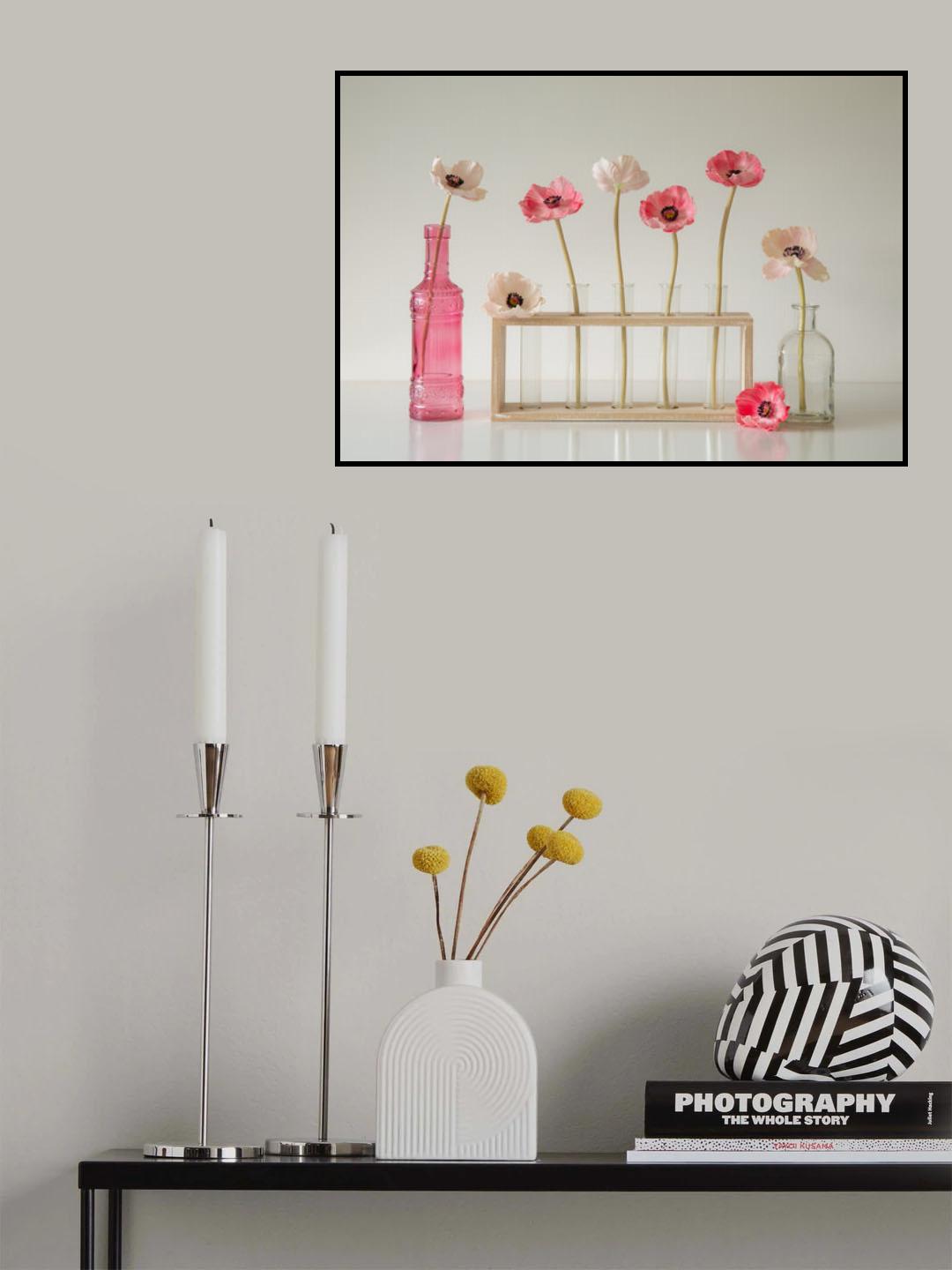 Poppies in Glass Poster och Canvastavla