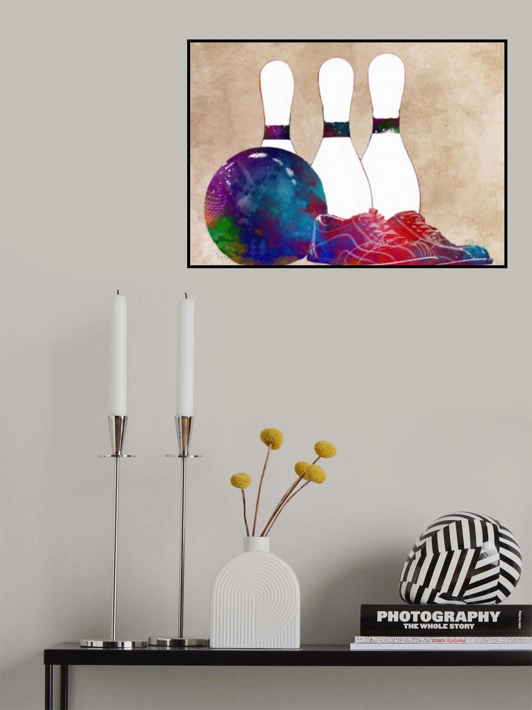 Bowling Sport Art 1 Poster och Canvastavla