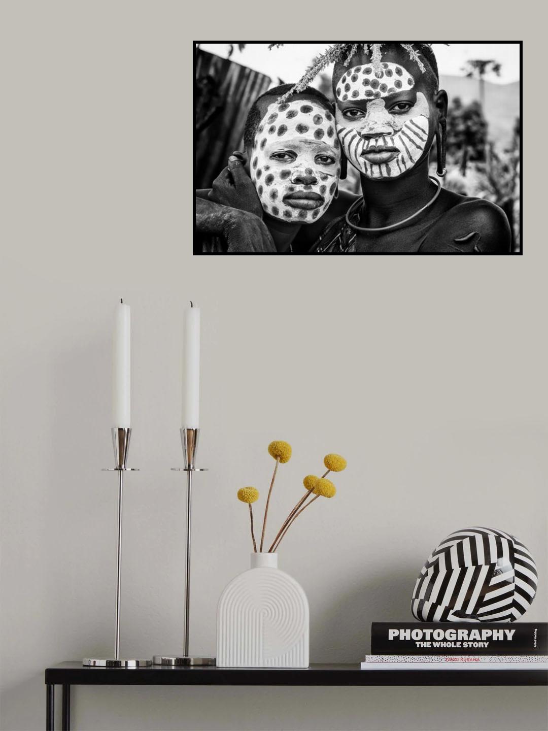 Surmi tribe girls - Ethiopia Poster och Canvastavla