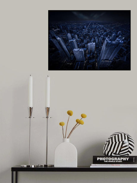 Chicago Blue Hour Poster och Canvastavla
