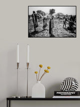 A scene of life in a mundari camp. Poster och Canvastavla