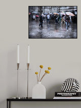 Umbrella seller in Florence Poster och Canvastavla