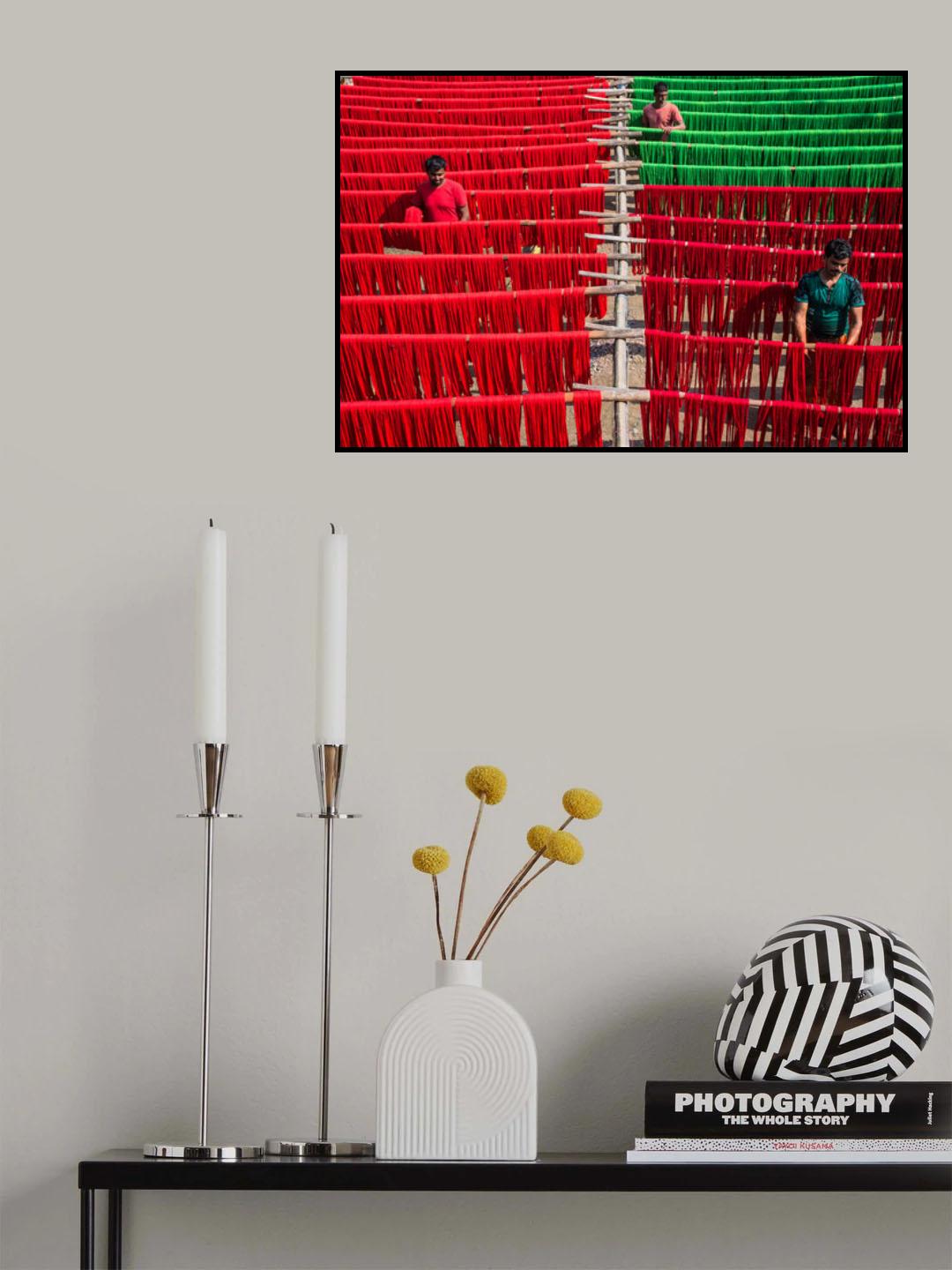 Jute Drying Poster och Canvastavla