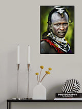 Maasai Mara Warrior. Tanzania. East Africa © Nora de Angelli / www.noraphotos.com Poster och Canvastavla