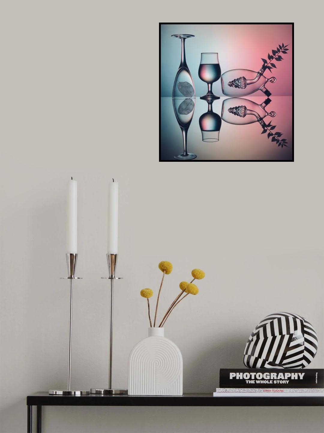 Leaf in Glass Poster och Canvastavla
