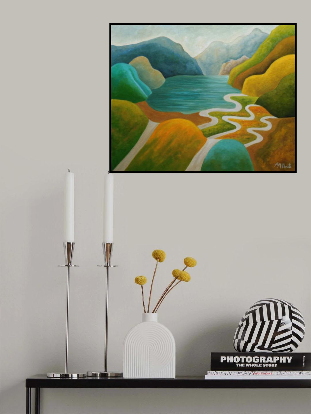 Echoes In the Blue Pond Poster och Canvastavla