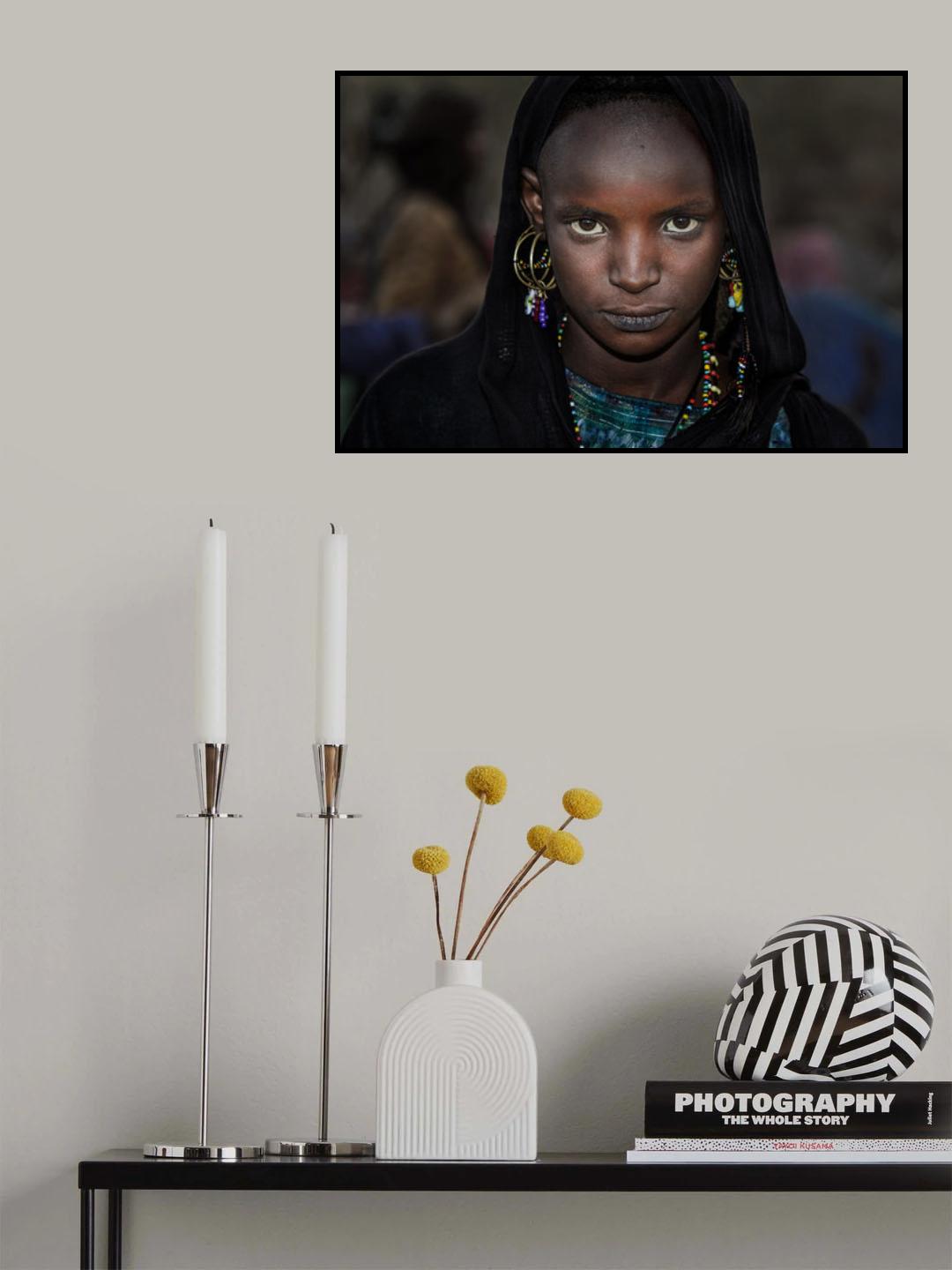 Peul gir at the gerewol festival - Niger Poster och Canvastavla