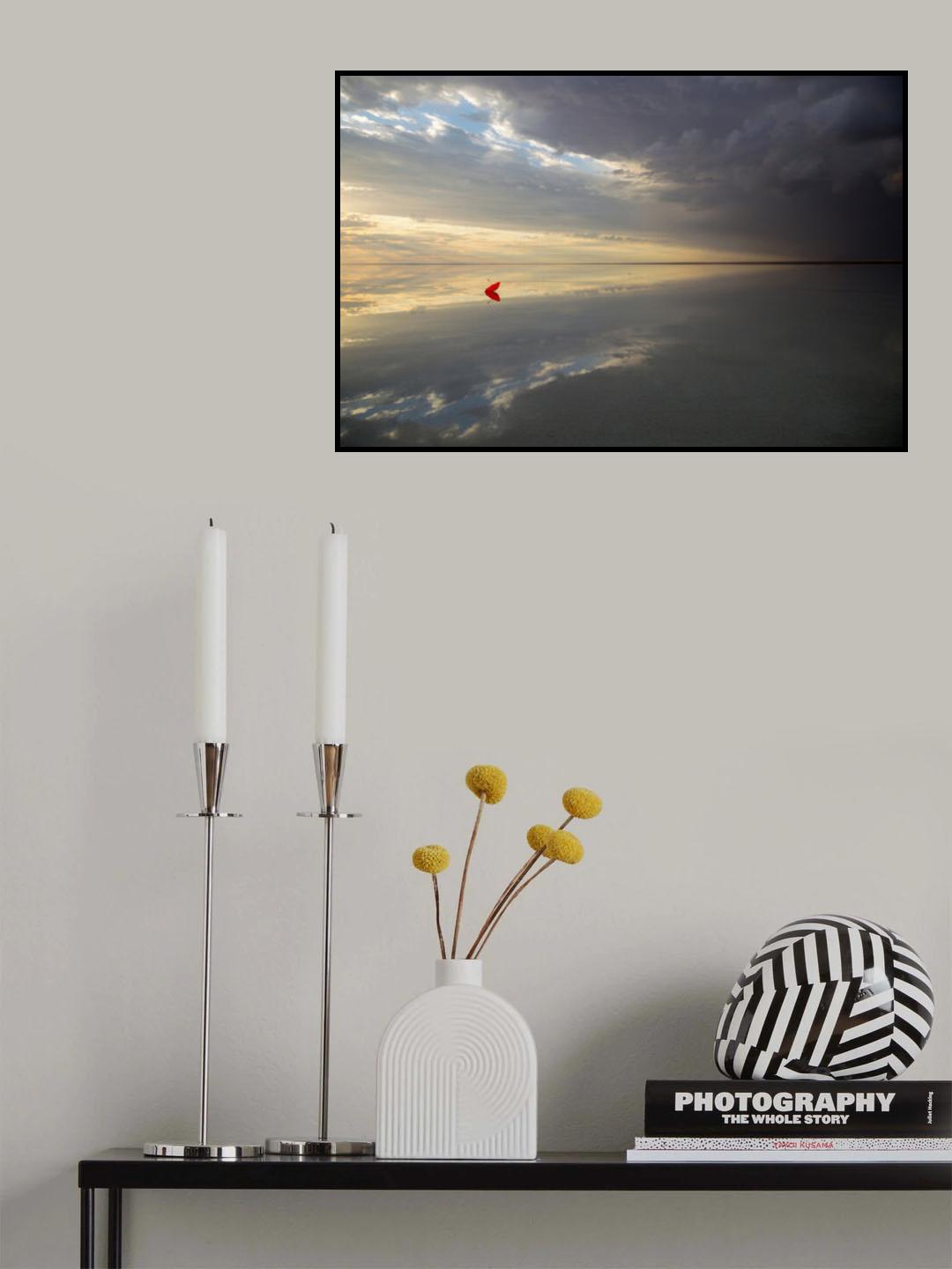 Carried out by wind or lake of lost umbrellas Poster och Canvastavla