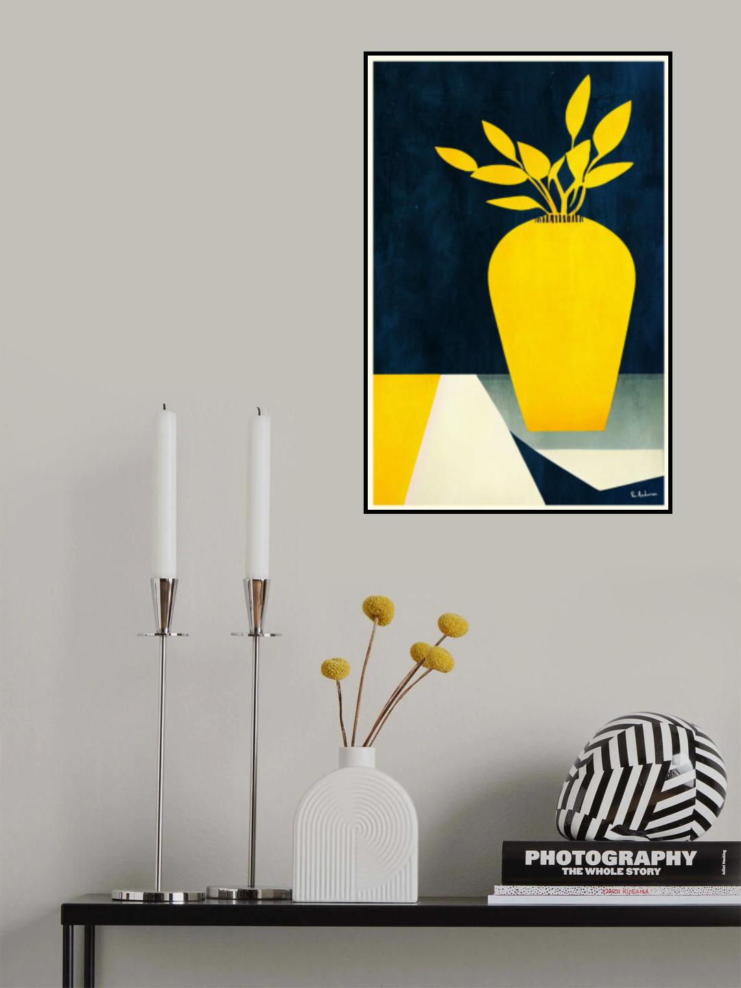 Les Fleurs Jaunes Poster och Canvastavla