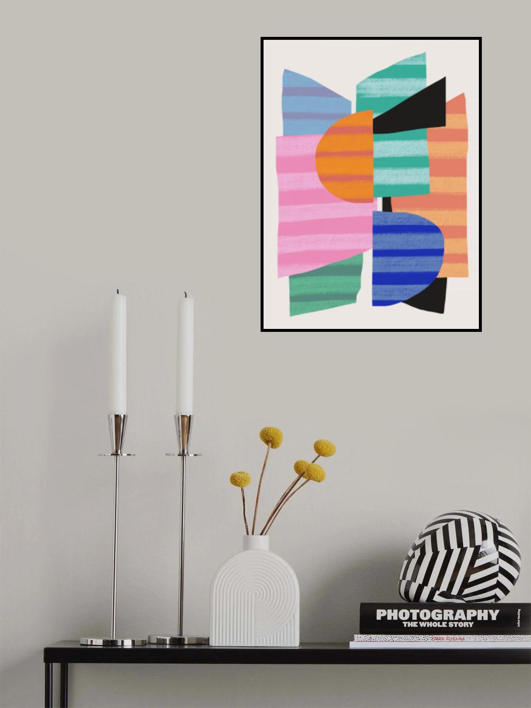 Abstract Stripe Minimal Collage 19 Poster och Canvastavla