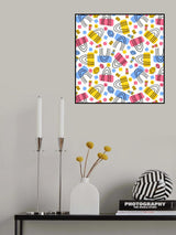 Horizon Rainbows Yellow Blue Pink Poster och Canvastavla