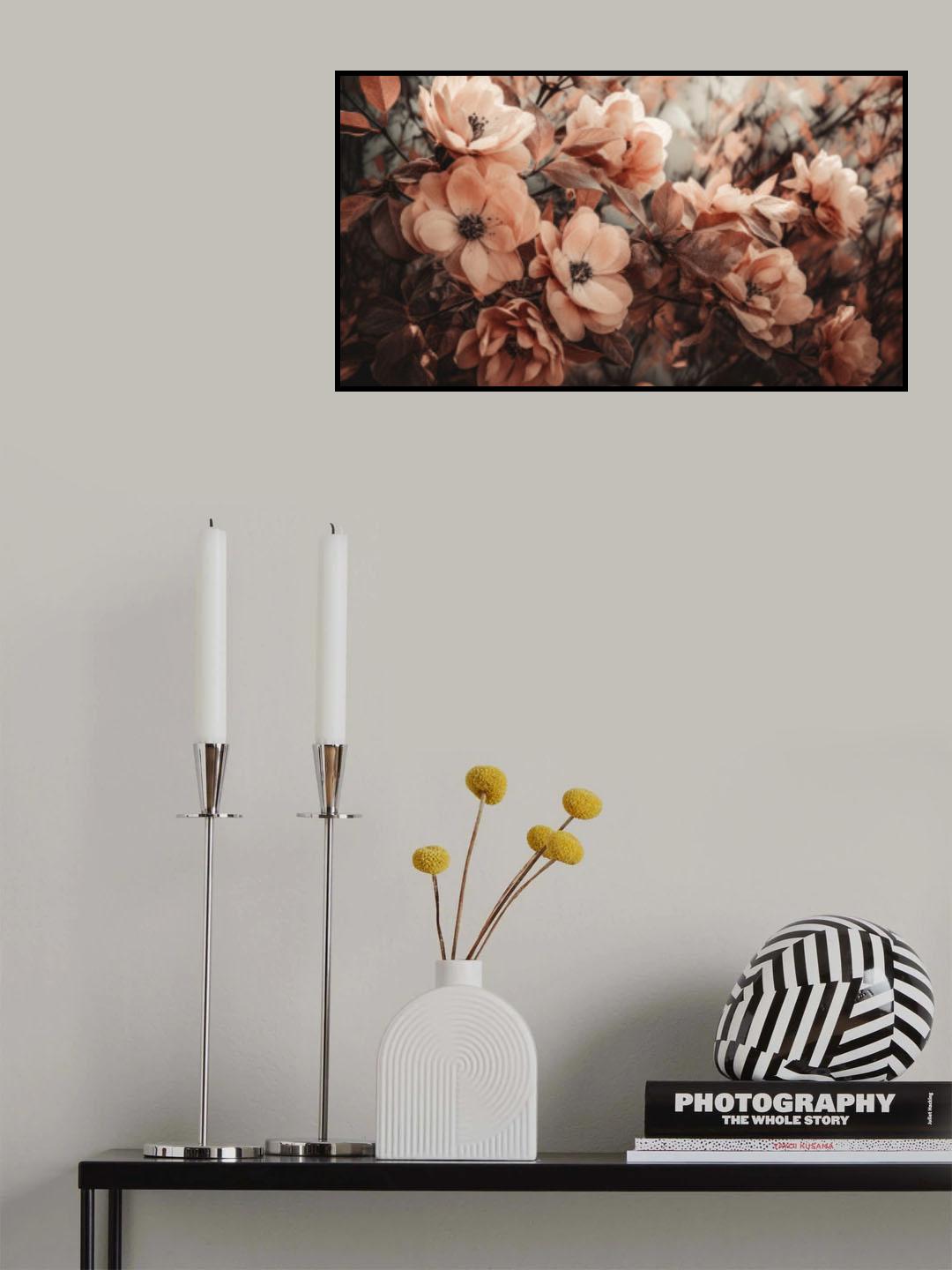 Coral Wild Peony Poster och Canvastavla