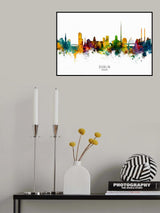 Dublin Ireland Skyline Poster och Canvastavla