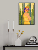 Frida and cacti Poster och Canvastavla