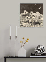 Giant White Wolves Poster och Canvastavla