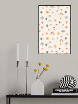Seasonal Stickers Pattern Poster och Canvastavla